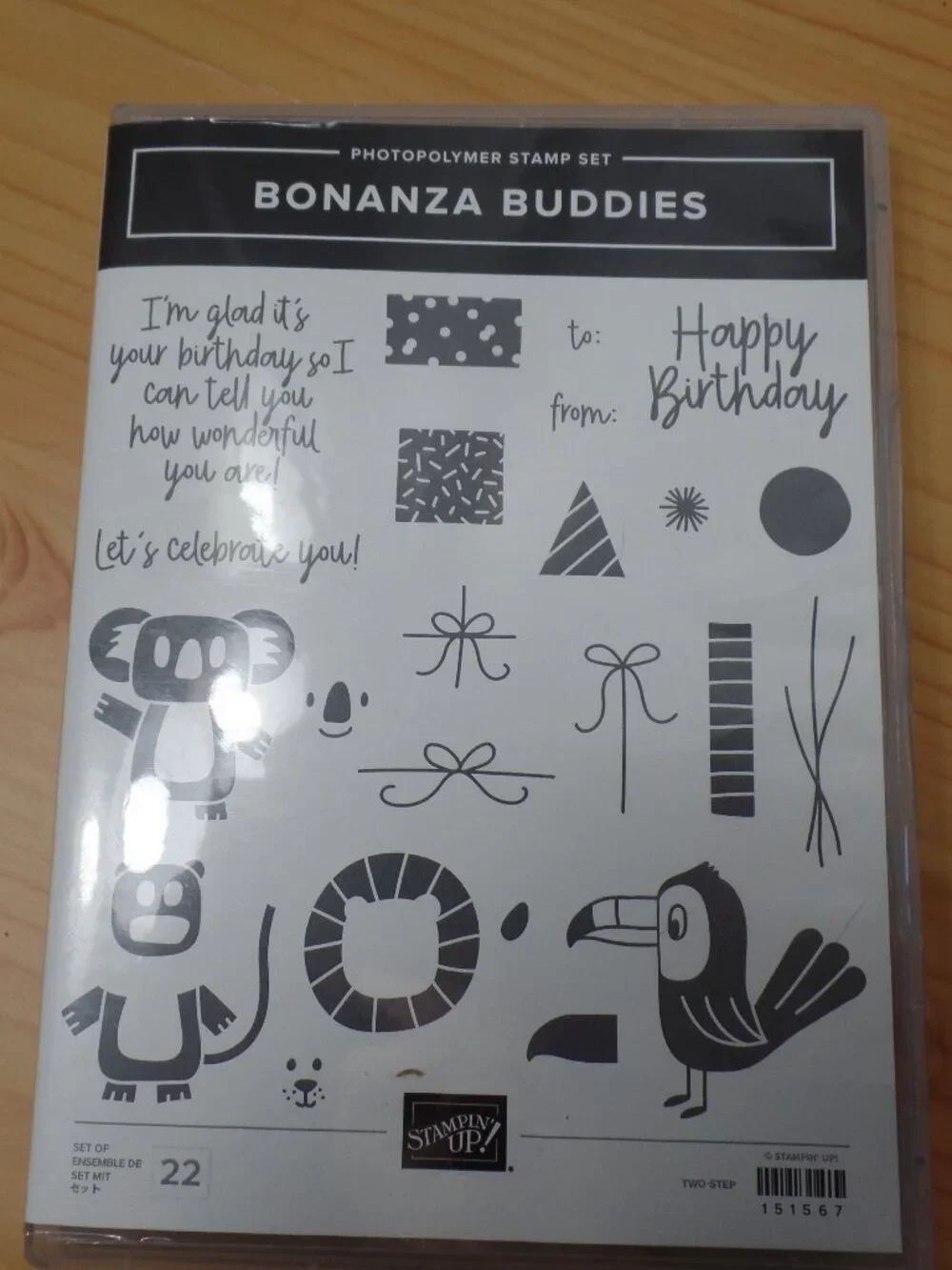 Stampin' Up! Bonanza Buddies Photopolymer Stamp-Famelit Dies NEW-Unmounted
